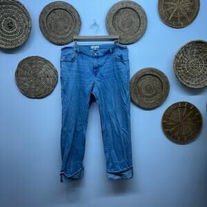 Abercrombie Curve Love The Baggy Low Rise Jean Plus Size 34 / 18 Cuffed
